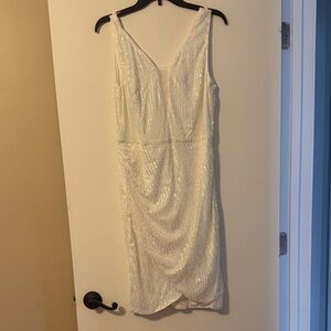 Grace Karin White Sequin Dress